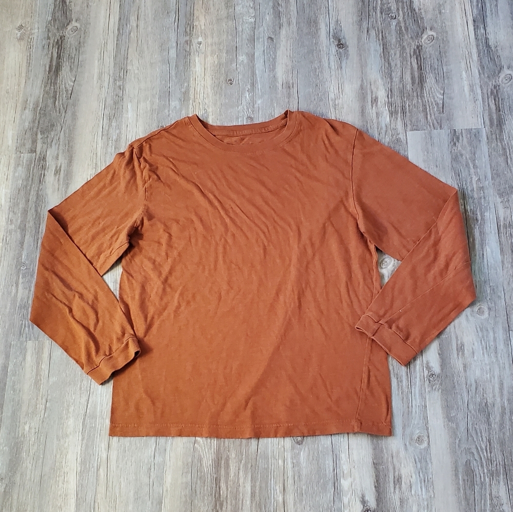 Burnt orange long sleeve shirt